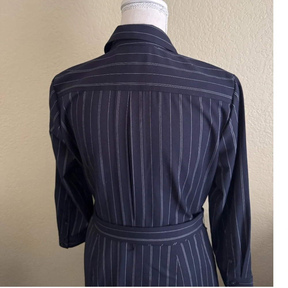 Banana Republic Banana Republic Pinstripe 
Tie-Waist Shirtdress. Size: 6 - Picture 6 of 12